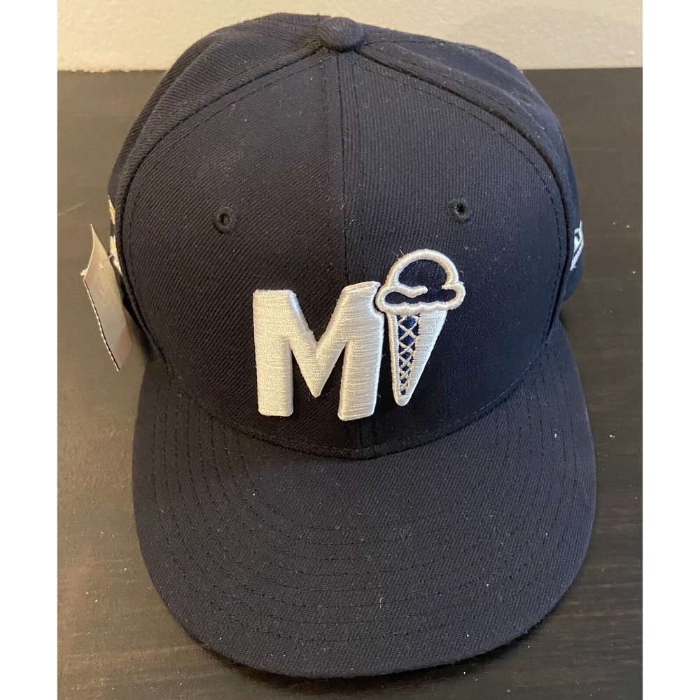 Navy M Cone‎ Fitted Hat by New Era